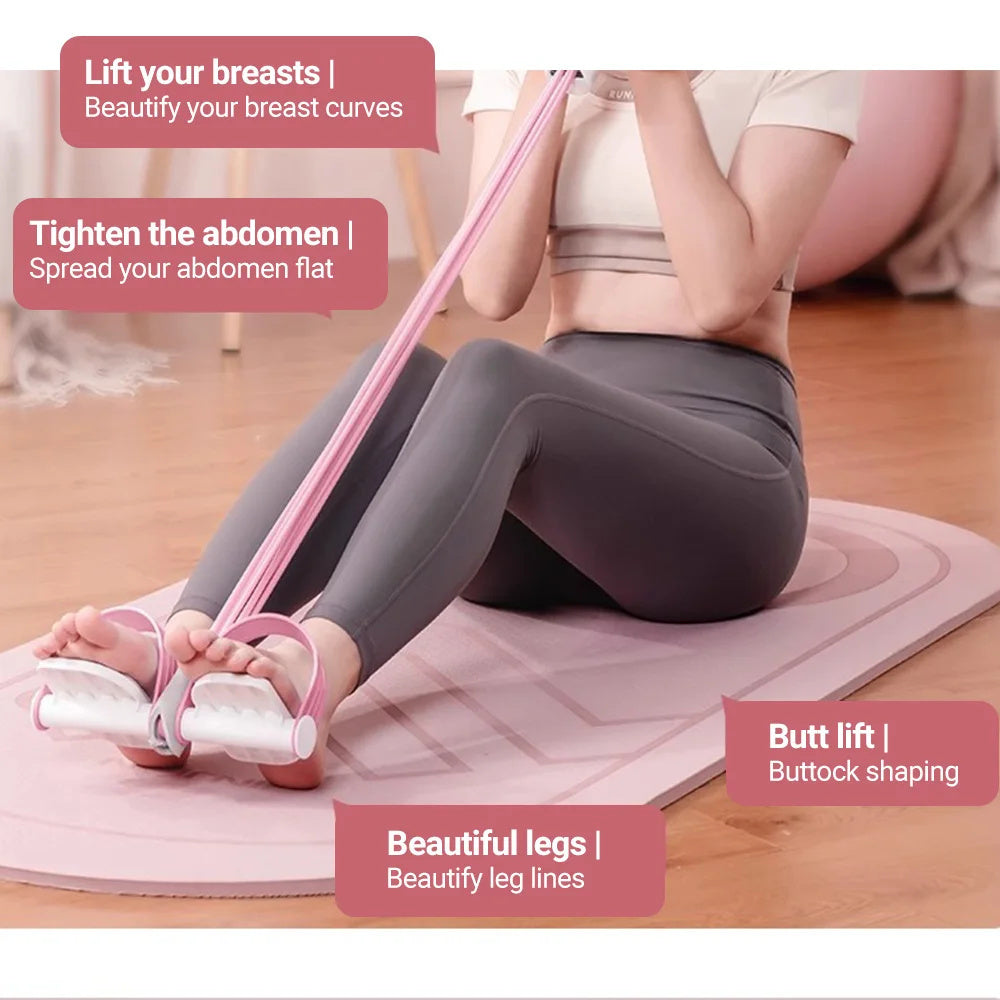 Woman Yoga Pedal Puller Portable Resistance Band - Exercise At Home Tension Rope Multifunctional Exercise Equipment
